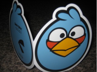 Angry Birds Sinitintti muotoonleikattu 2-osainen kortti