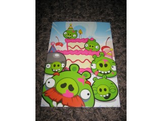 Angry Birds Possut kakun kimpussa postikortti